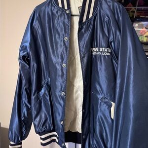 Vintage 80s Penn State Nittany Lions Satin Bomber Jacket Butwin